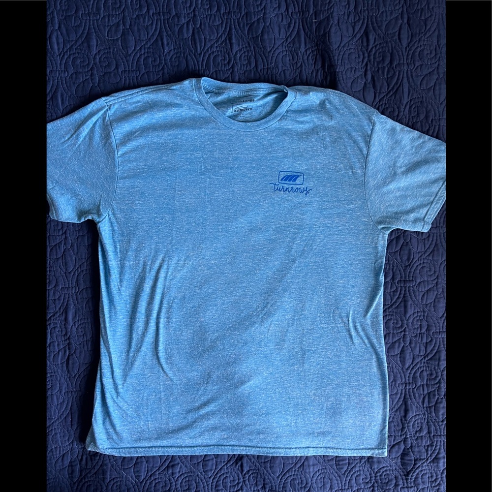 Size extra large Turnrows light heather blue Tshirt-$5 special